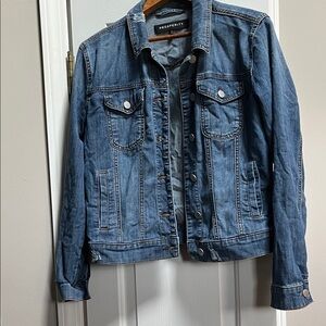 Prosperity Blue Jean Jacket for Women came with a few distressed areas